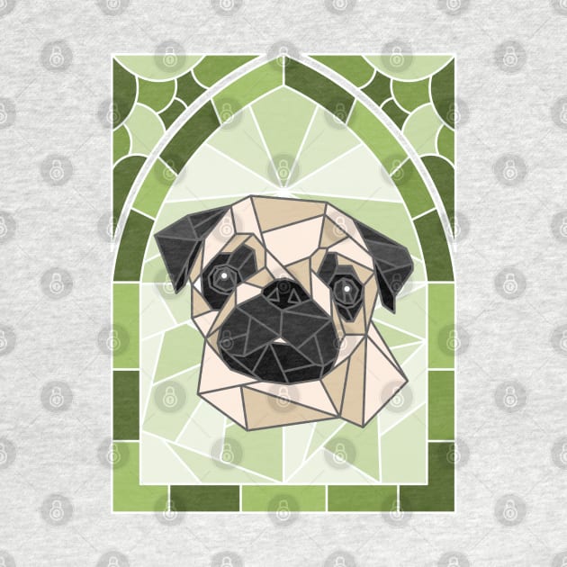 Stained Glass Pug by inotyler